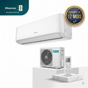 Climatiseur Hisense Split 12000 BTU 1.5CV Inverter WiFi IA Smart Eye R410A Noir – AS12TW4SGVQH00