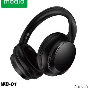 Casque Modio WB-01 Sans Fil Noir – Son HD, Longue Autonomie, Commandes Multifonctions, Casque Bluetooth Confortable