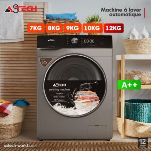 Machine a Laver Astech 12 KG Silver inverter MLV12F-N1210-LC 12KG INVERTER