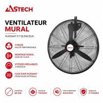 Ventilateur Mural Astech VM2727DO 26 pouces